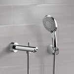 Remer TDH03 Chrome Wall Mounted Tub Spout Kit with Hand Shower